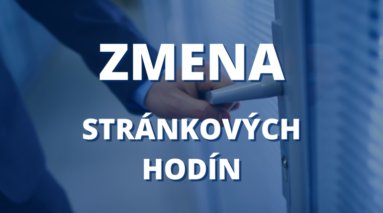 Zmena stránkových hodín - ŽILBYT s.r.o., Nanterská 29, Žilina